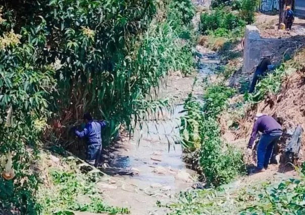 Contra las inundaciones en Atizapán; limpian y piden no tirar basura
