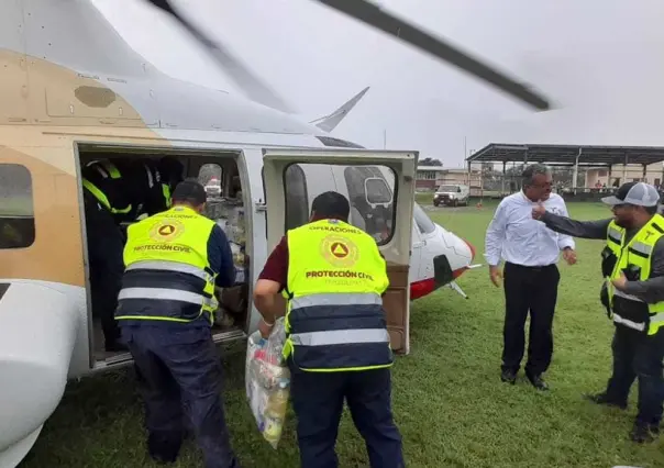 Envía gobernador del Estado apoyo aéreo a comunidades de Hidalgo