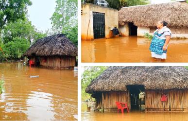 Inundaciones en Tiholop, Yaxcabá: Familias pierden todo tras el paso de Alberto