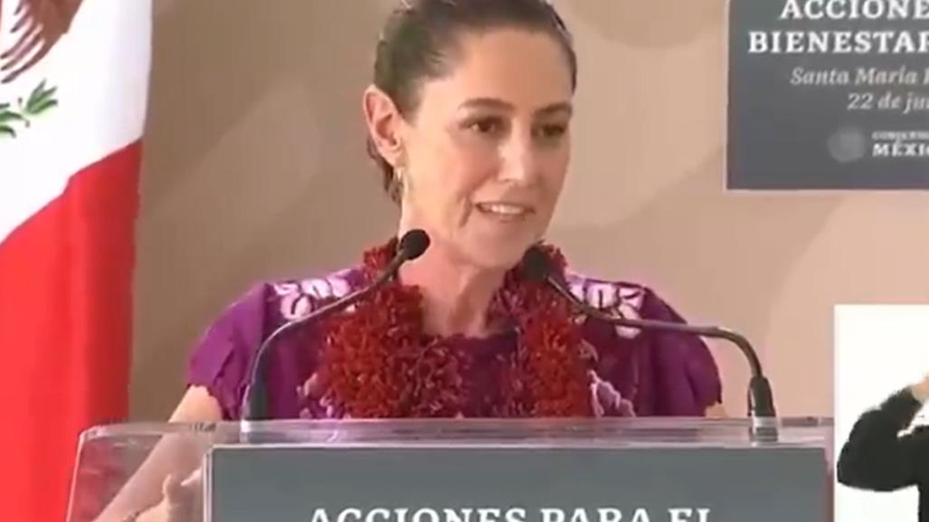 Sismo en Huatulco sorprende a Claudia Sheinbaum durante discurso en Oaxaca VIDEO