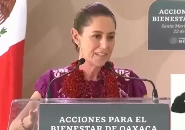 Sismo en Huatulco sorprende a Claudia Sheinbaum durante discurso en Oaxaca VIDEO