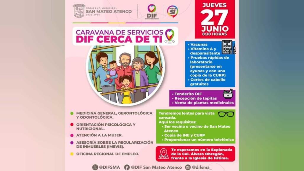 Caravana de Servicios DIF Cerca De Ti en San Mateo Atenco