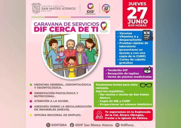 Caravana de Servicios DIF Cerca De Ti en San Mateo Atenco