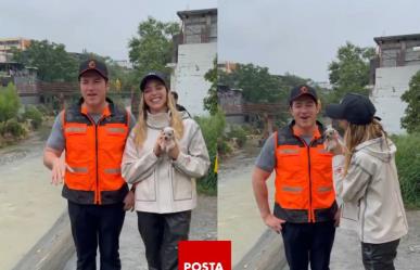 Samuel García y Mariana adoptan a un perrito tras la tormenta Alberto