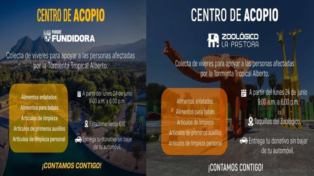 Parques instalan centros de acopio,  piden apoyar a víctimas de Alberto