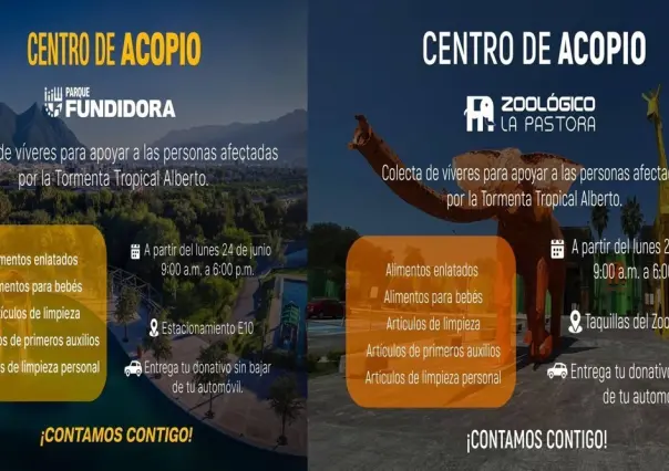 Parques instalan centros de acopio,  piden apoyar a víctimas de Alberto