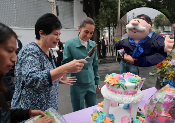 Sheinbaum recibe mega SimiClaudia por su cumpleaños