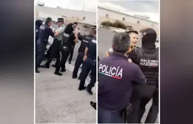 Enfrentamiento entre GN y policías de Ecatepec (VIDEO)