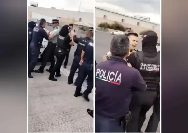 Enfrentamiento entre GN y policías de Ecatepec (VIDEO)