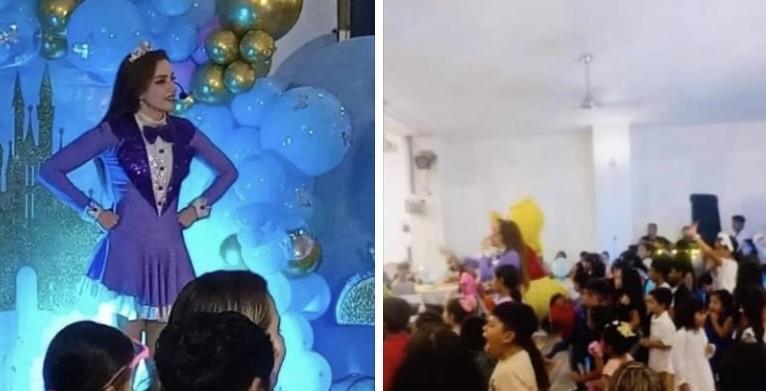 La mujer aseguró a través de sus redes sociales que la fiesta se salió de control y que por eso decidió sacar a la gente de la celebración de su hija, ante las críticas restringió su Facebook Foto: Especial