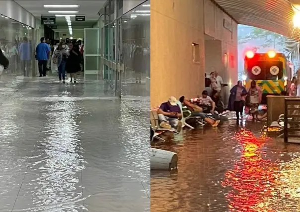 ¡Fuertes lluvias en Mérida causan inundaciones en hospital T1!