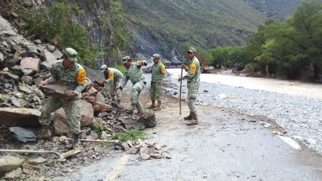Activa Ejército mexicano el Plan DN-III-E tras lluvias por Alberto en Rayones