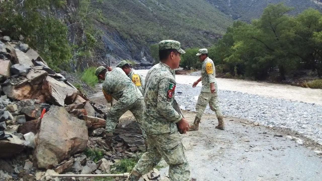 Activa Ejército mexicano el Plan DN-III-E tras lluvias por Alberto en Rayones