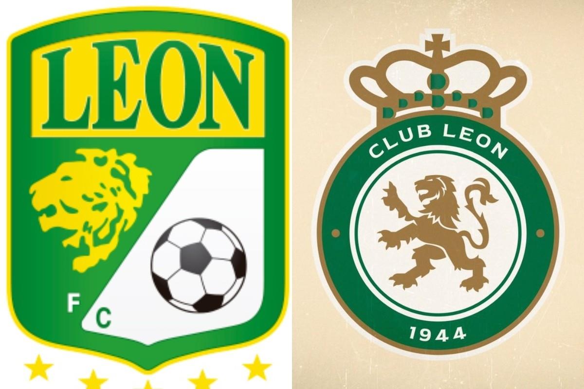 Escudo anterior de León y escudo nuevo Foto: X(Twitter) @clubleonfc