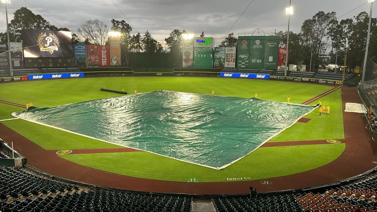 Este es el 7mo juego por parte de los melenudos que no se puede completar debido a la lluvia. Foto: Leones de Yucatán