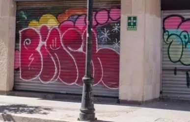 Grafiti, principal problema de comerciantes del Centro Histórico en Saltillo