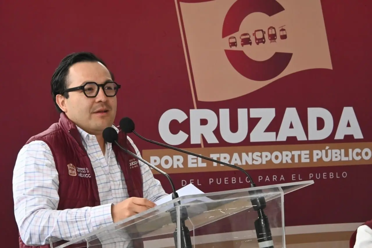 Daniel Sibaja, secretario de Movilidad del Edomex. Imagen: GEM