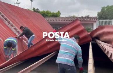 Tecámac: Techumbre de kínder colapsa por fuertes lluvias