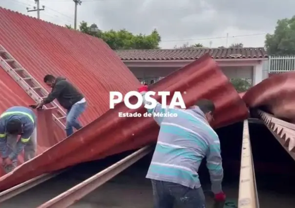 Tecámac: Techumbre de kínder colapsa por fuertes lluvias