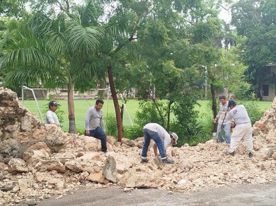 Colapsa muro del Seminario Mayor de Yucatán