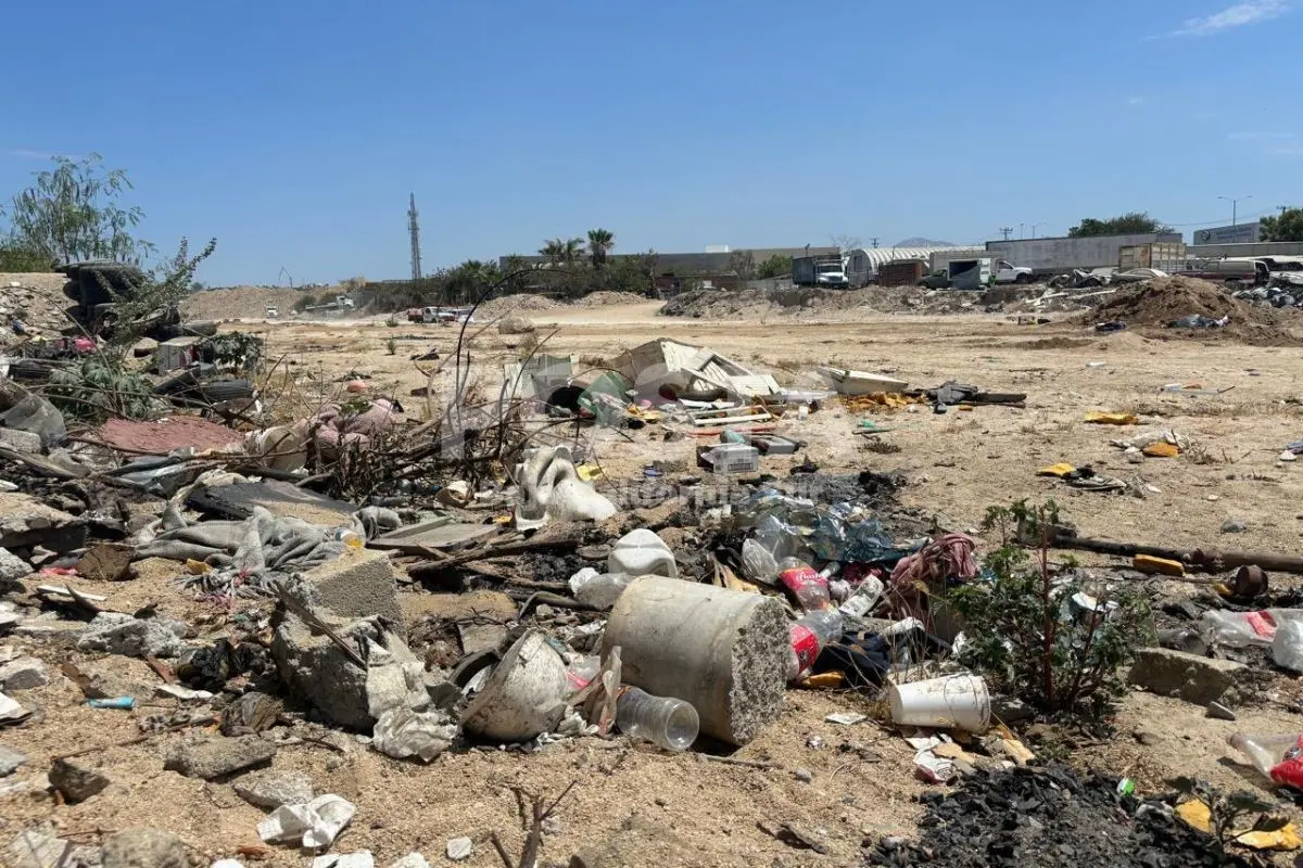 Basura tirada en el arroyo Lagunitas en Los Cabos. Foto: Irving Thomas / POSTA BCS