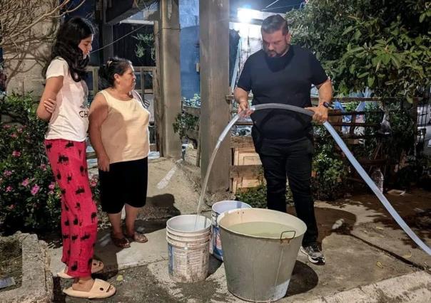 Atiende Carlos Rodríguez El Cuate emergencia por falta de agua en Cadereyta