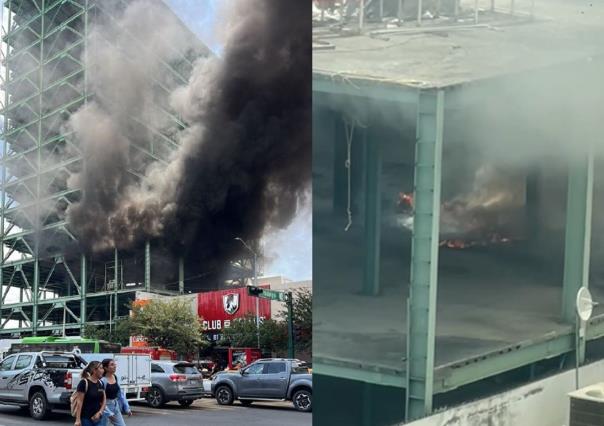 Alarma incendio en edificio del centro de Monterrey (VIDEO)