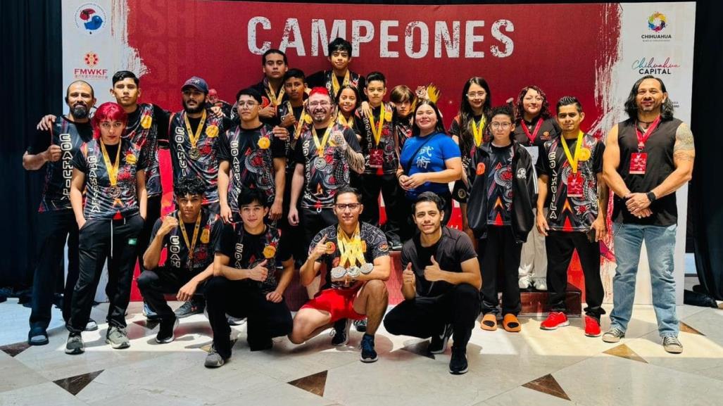 ¡Orgullo nacional! Coahuila gana 36 medallas en torneo de Wushu Kung Fu