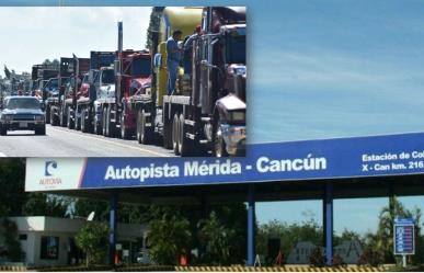 Paro de transportistas afectará la carretera Mérida-Cancún