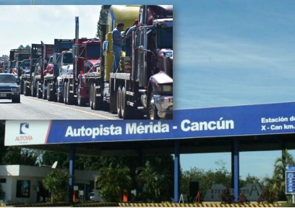 Paro de transportistas afectará la carretera Mérida-Cancún