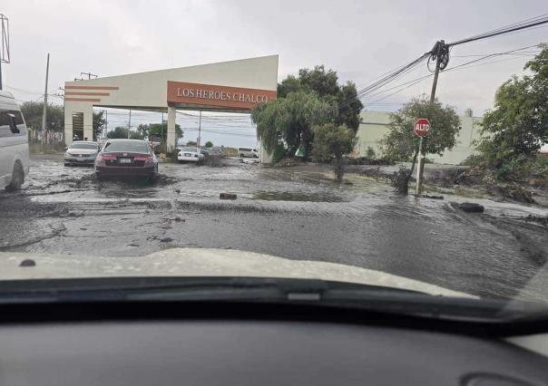 Se desborda el río San Martín en Chalco (VIDEO)