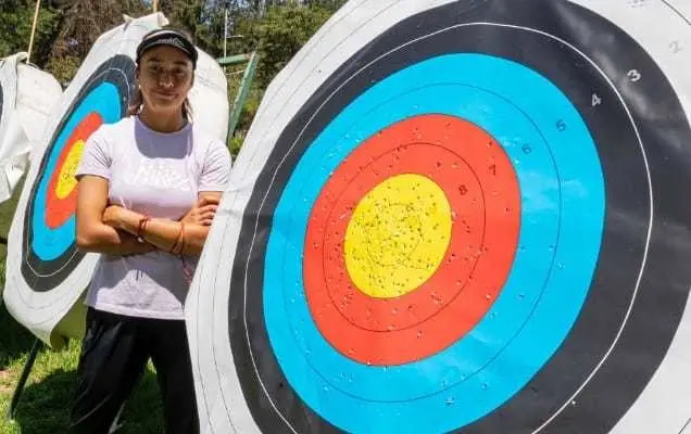 Angela Ruiz, deportista de tiro con arco. Foto de Gobierno de México.