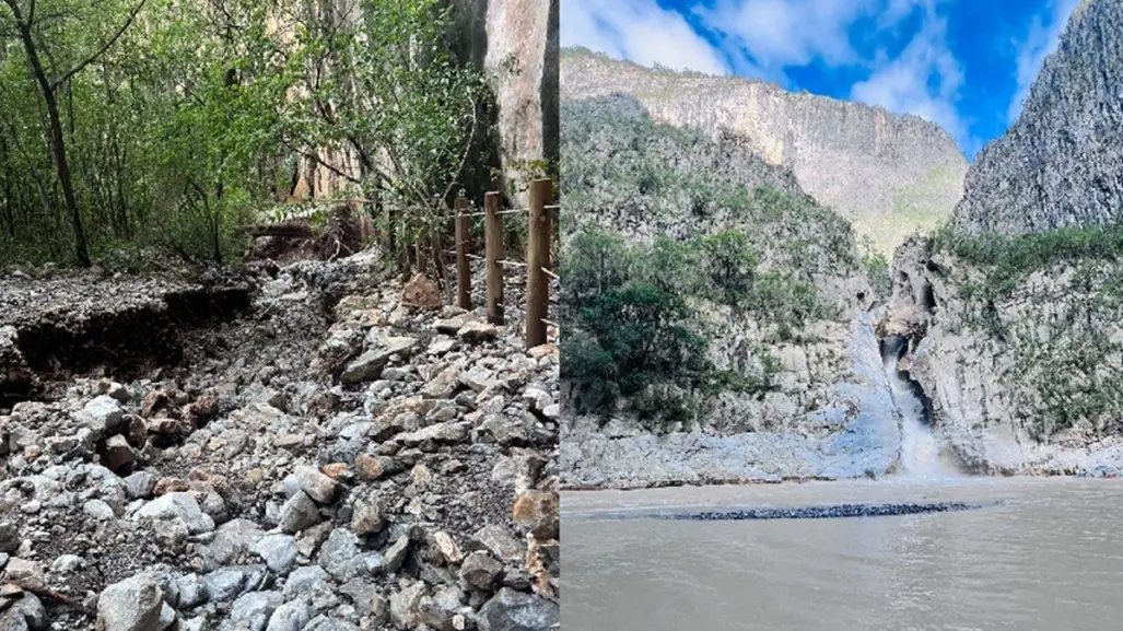 Santiago: Caminos destruidos y cascadas en El Salto tras impacto de Alberto