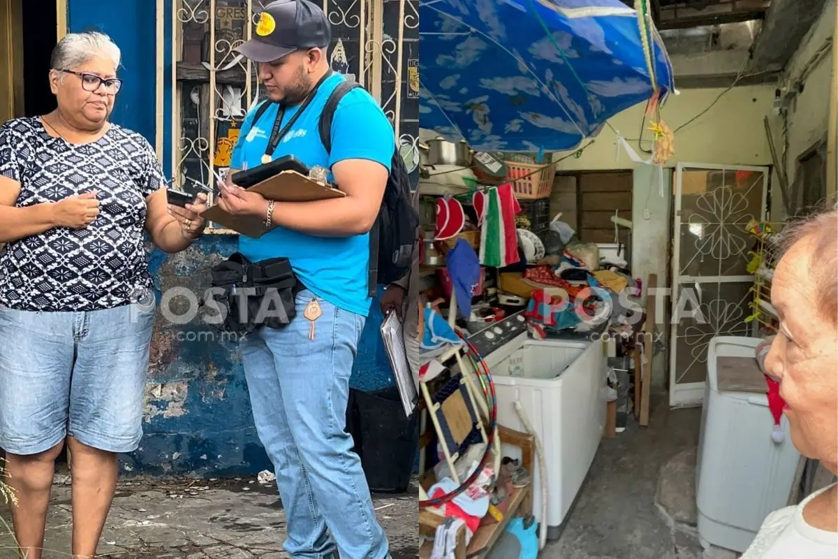 Personal de Salud repartiendo abate a las familias en Nuevo León. Foto: Rosy Sandoval