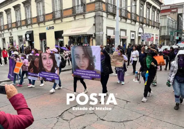 Se manifiestan en Toluca por feminicidio en Lerma y exigencia de justicia