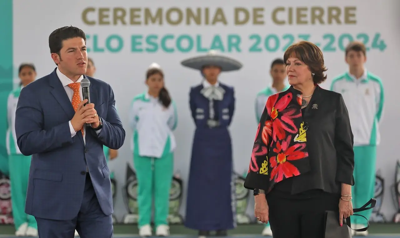 Clausura del ciclo escolar 2023-2024. Foto: Gobierno de Nuevo León.