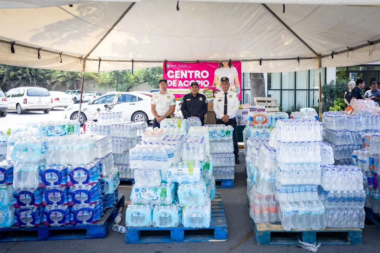 Distintos víveres recolectados en el municipio de Guadalupe. Foto: Gobierno de Guadalupe