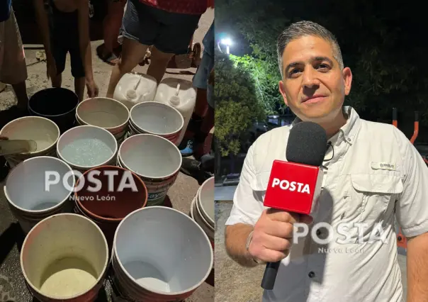 Activista ayuda a vecinos de García con pipas de agua