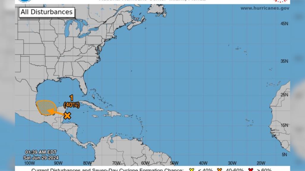 Pronóstico de lluvias intensas por disturbio 94L en Tamaulipas