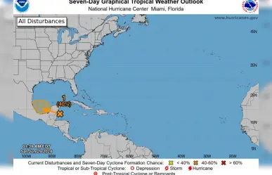 Pronóstico de lluvias intensas por disturbio 94L en Tamaulipas