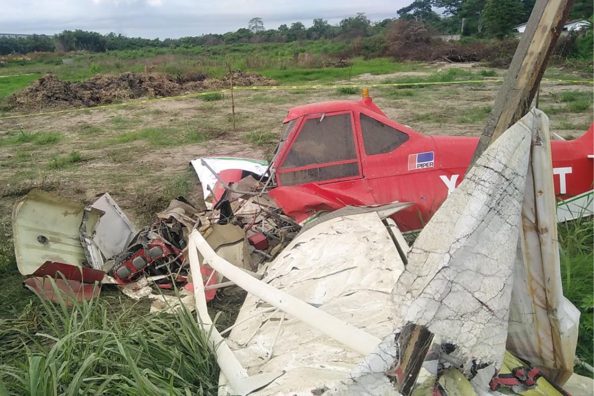 Avioneta se desploma en Tabasco. Foto: Especial