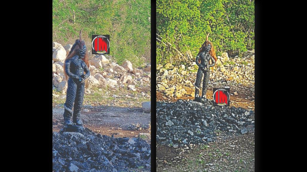 Encuentran extraño muñeco diabólico en la carretera Mérida-Cancún