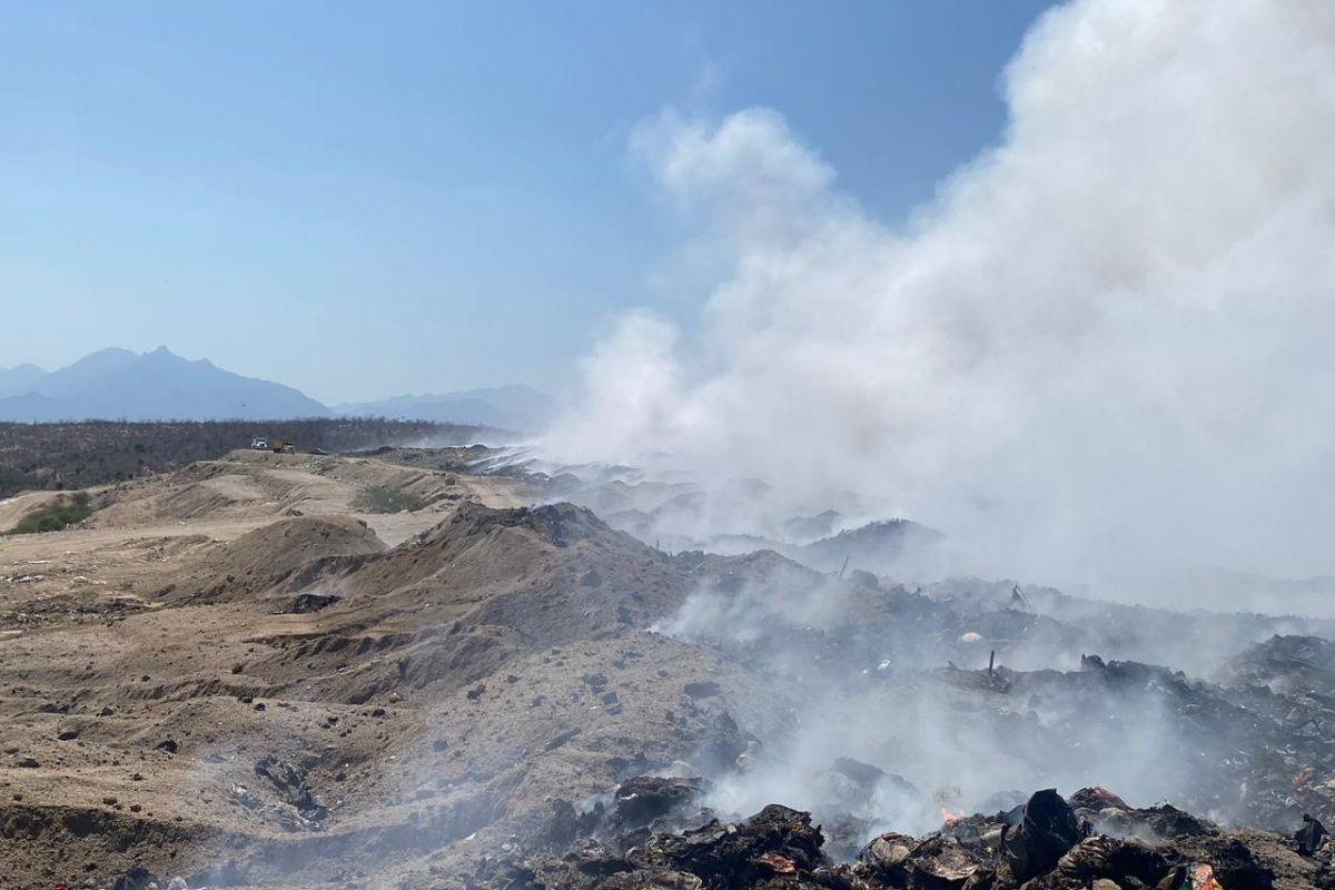 Relleno sanitario Palo escopeta en San José del Cabo. Foto: Departamento de Bomberos de San José del Cabo.