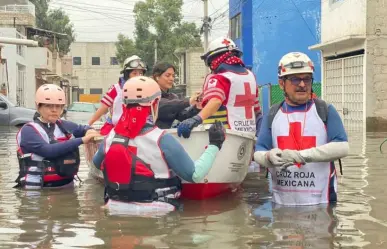 Se suma Cruz Roja al apoyo por inundaciones en Cuautitlán México