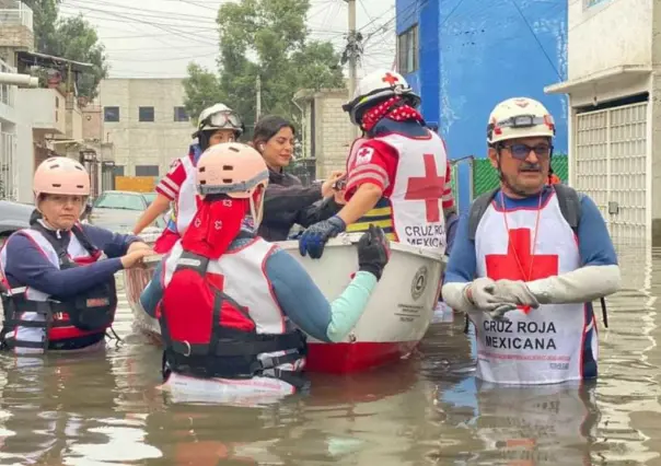 Se suma Cruz Roja al apoyo por inundaciones en Cuautitlán México