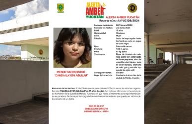 Activan Alerta Amber por desaparición de una joven de 15 años en Komchen