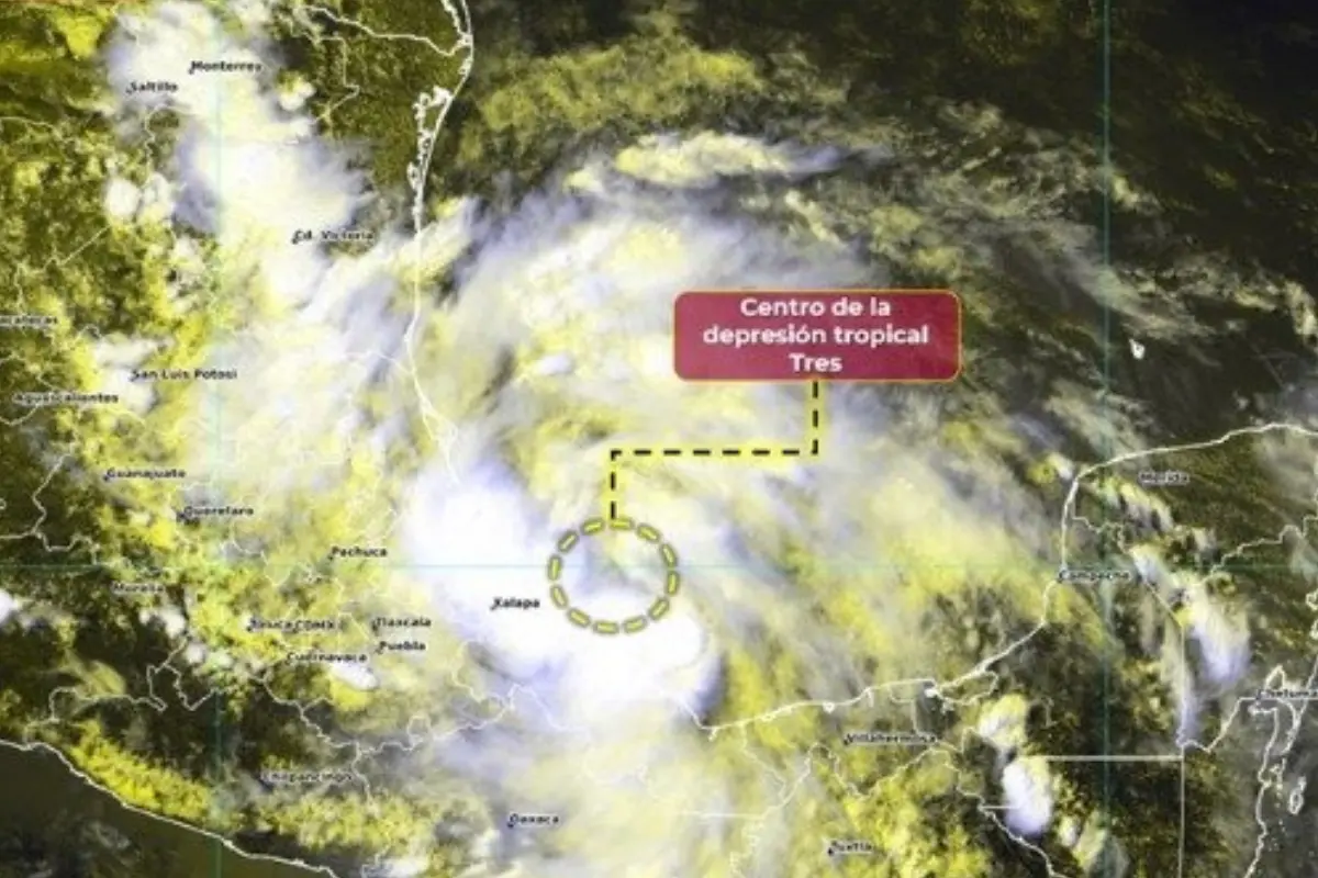 Depresión tropical tres, Foto: X (Twitter) @conagua_clima