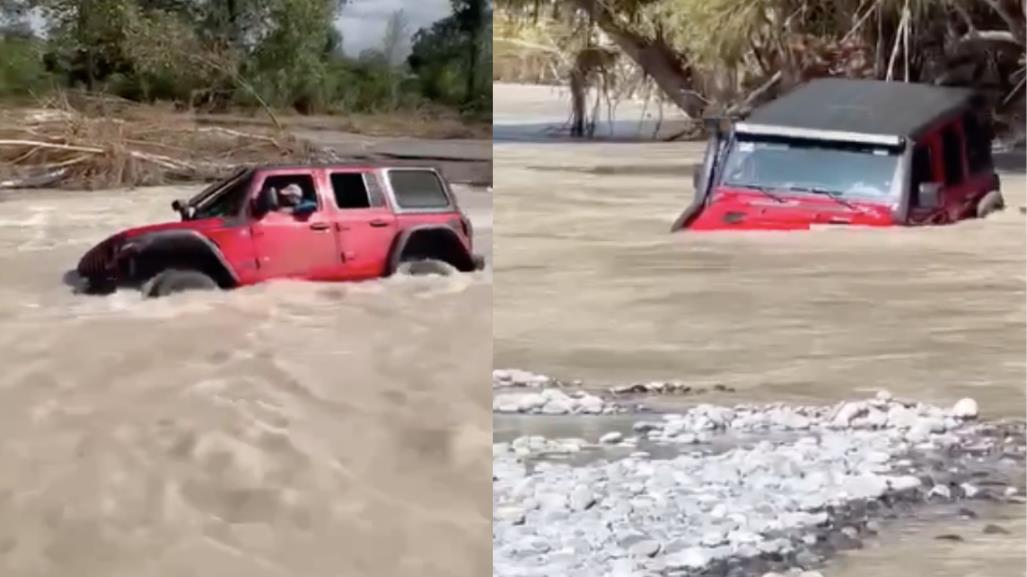 Joven arrastrado por corriente al intentar cruzar el río Pilón en jeep