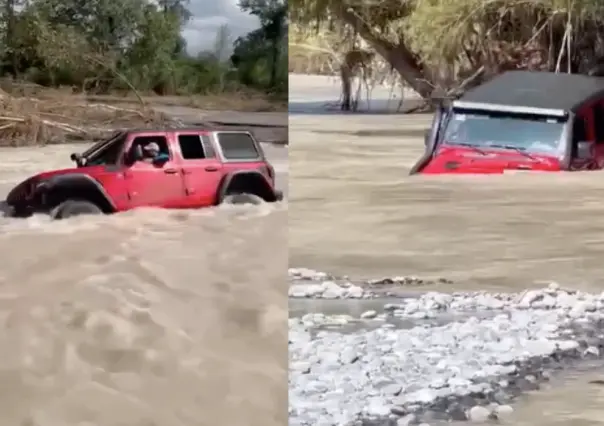 Joven arrastrado por corriente al intentar cruzar el río Pilón en jeep