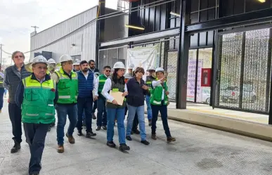 Recorre Delfina Gómez obras del Trolebús Chalco-Santa Martha